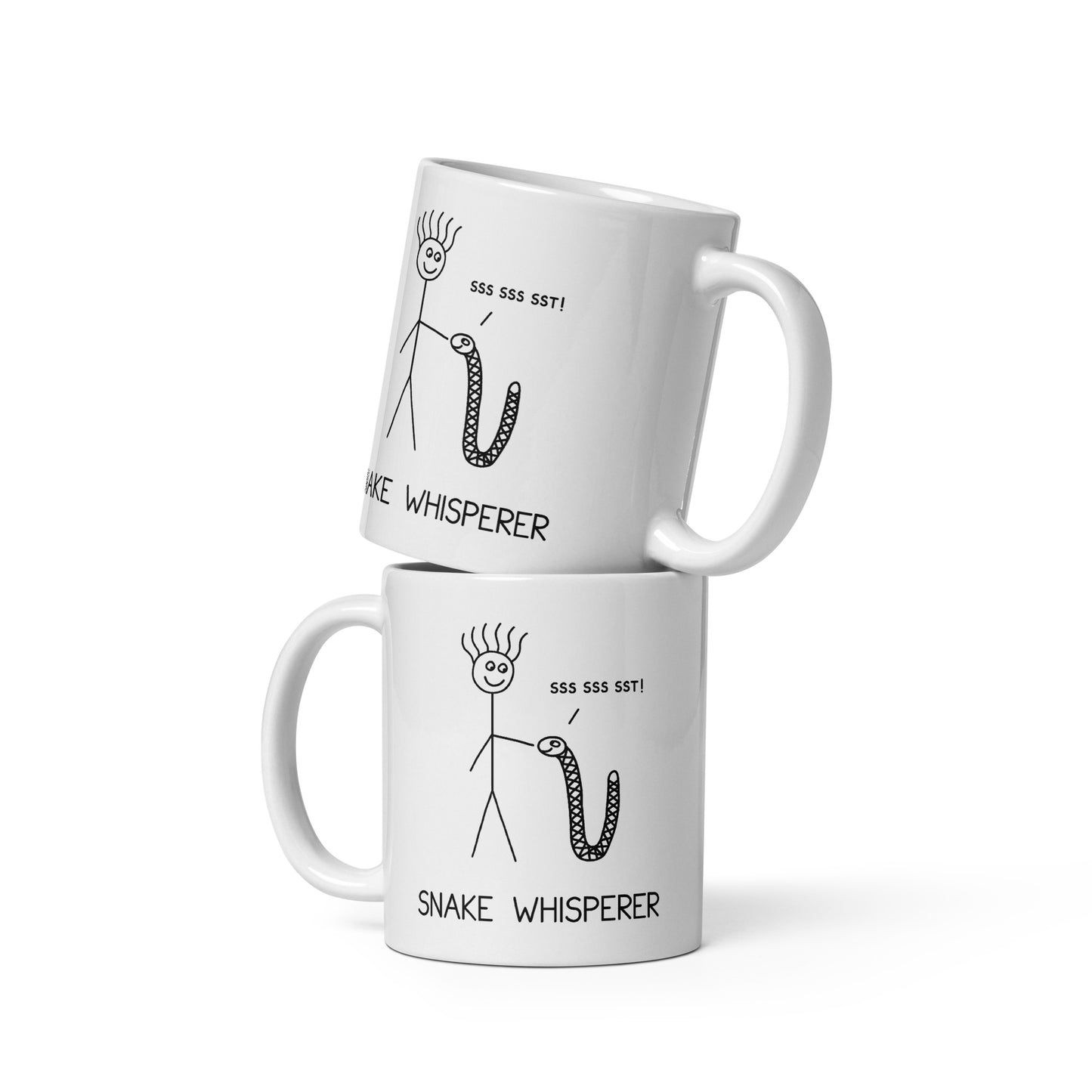 Snake Whisperer - White glossy mug