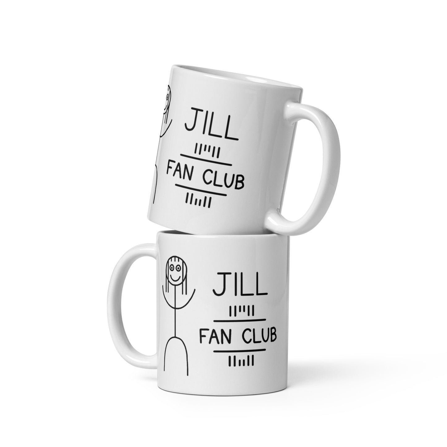 Jill Fan Club - White glossy mug