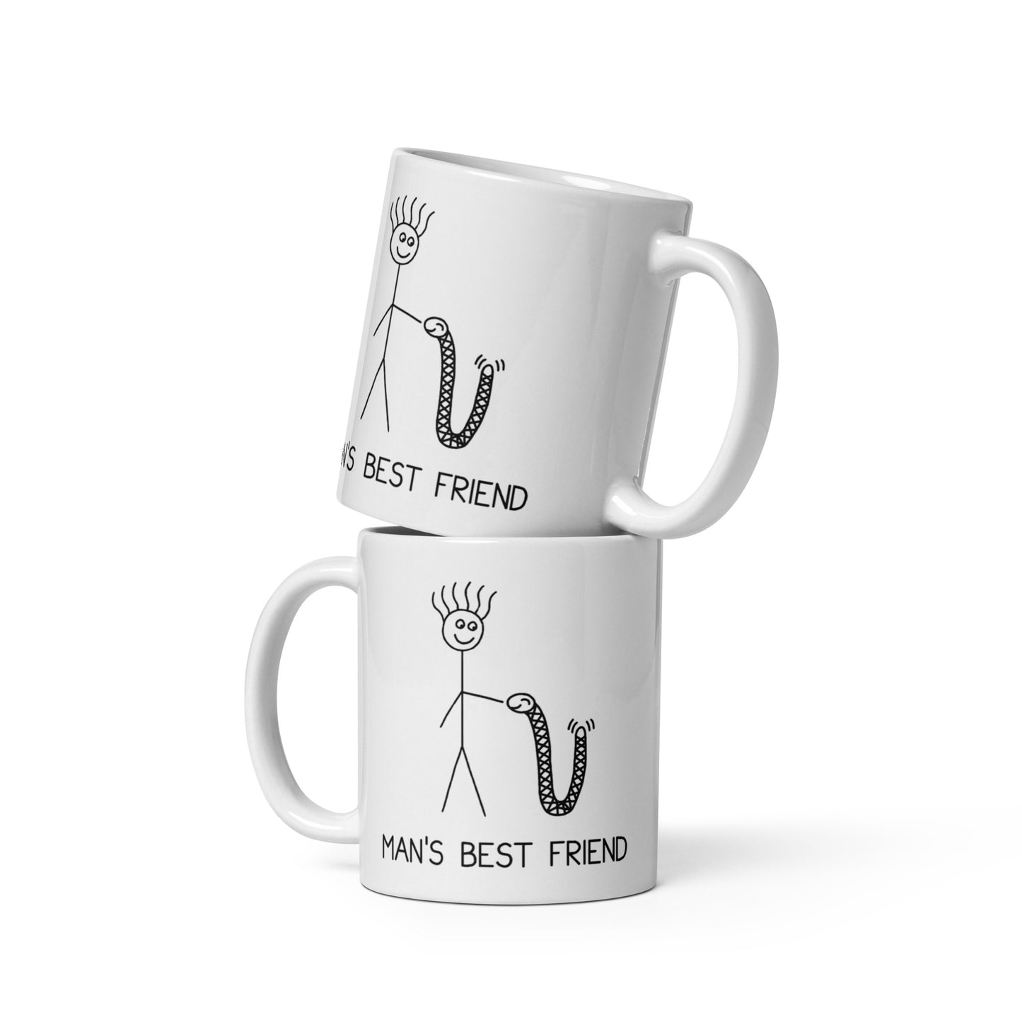 Man's Best Friend - White glossy mug