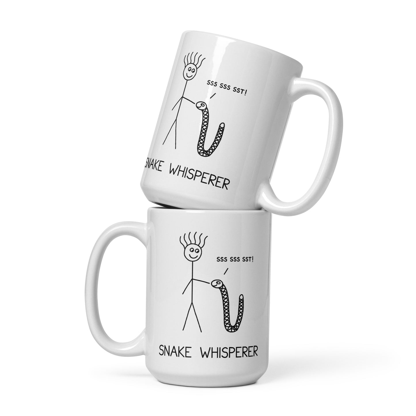 Snake Whisperer - White glossy mug