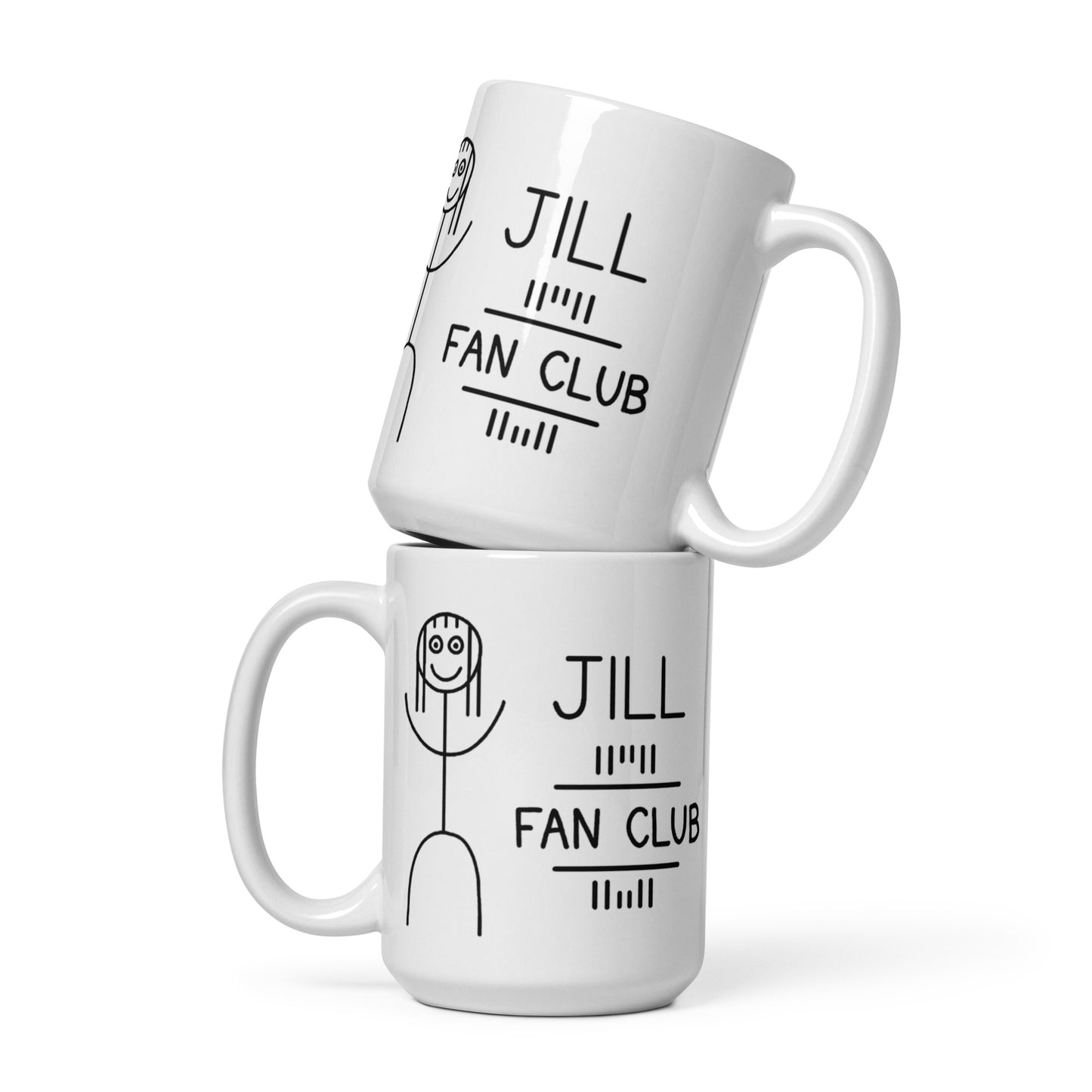 Jill Fan Club - White glossy mug