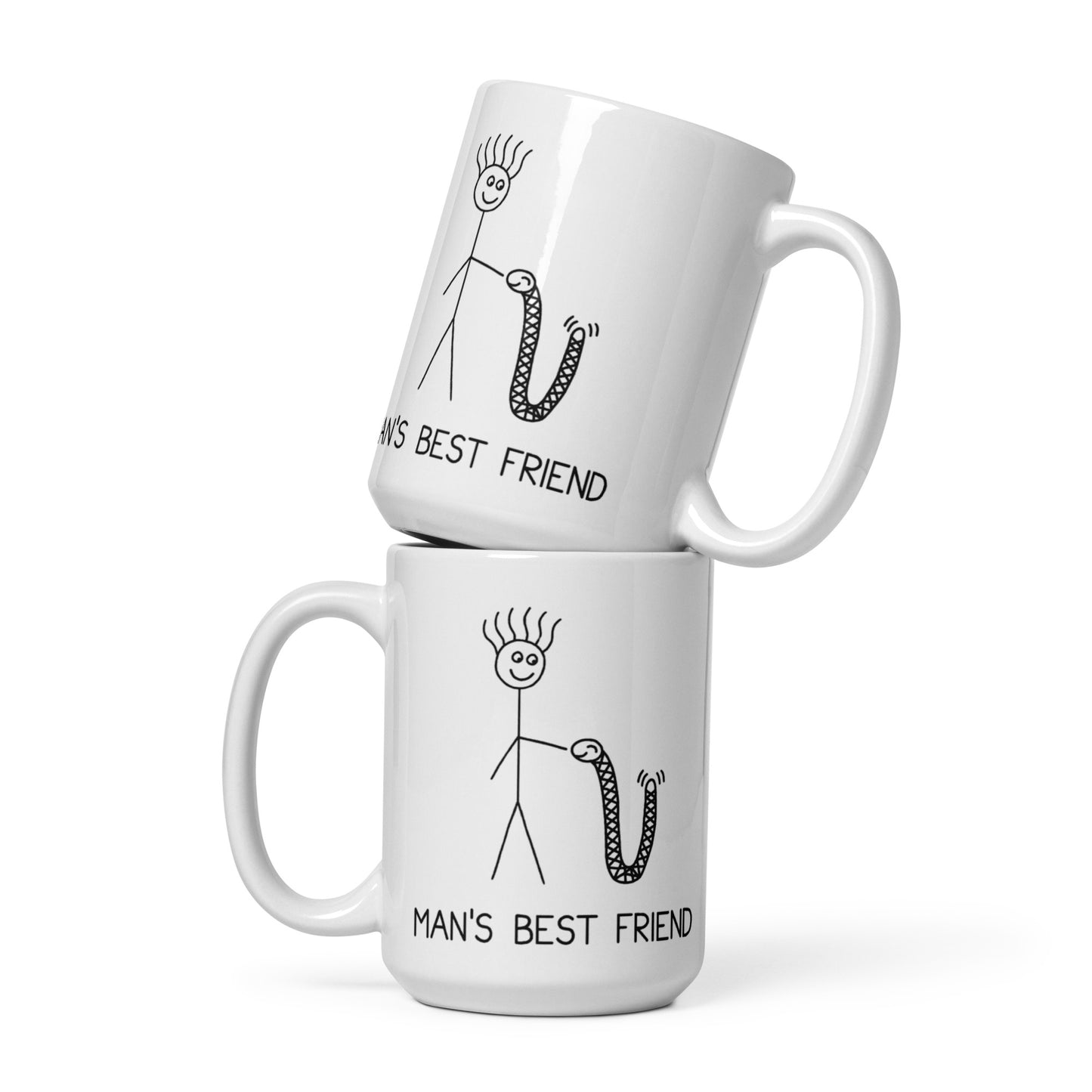 Man's Best Friend - White glossy mug