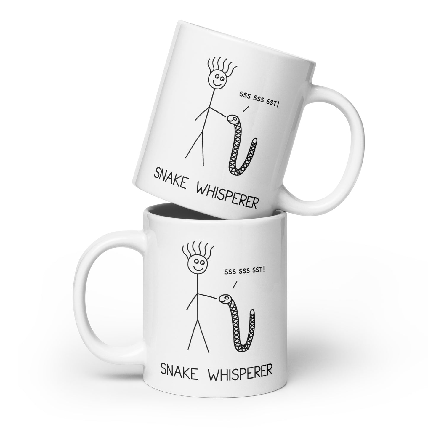 Snake Whisperer - White glossy mug