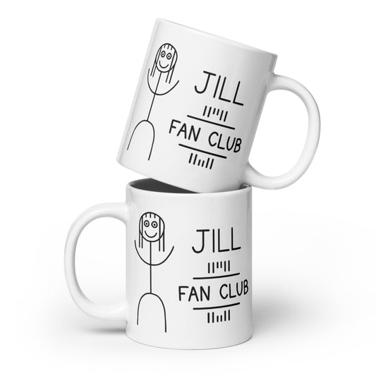 Jill Fan Club - White glossy mug